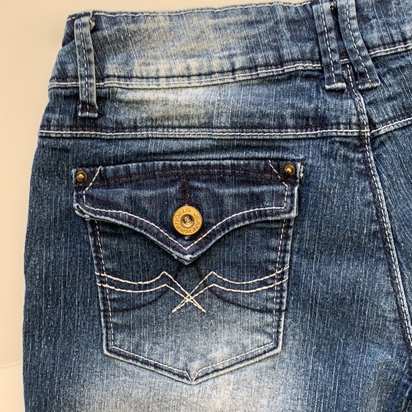 ANGELS Dark Blue with White Stonewash Jeans - Picture 8 of 12